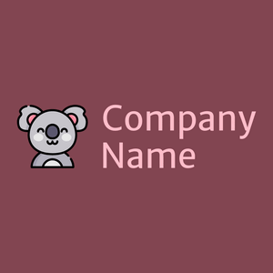 Koala logo on a Solid Pink background - Animaux & Animaux de compagnie