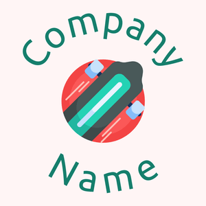 Longboard logo on a Snow background - Spiele & Freizeit