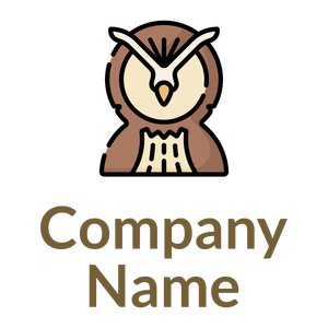 Cartoon Owl logo on a White background - Abstrato
