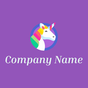 Unicorn logo on a Deep Lilac background - Abstract