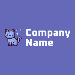 Cornflower Cat on a Chetwode Blue background - Animales & Animales de compañía