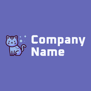 Cornflower Cat on a Chetwode Blue background - Animali & Cuccioli