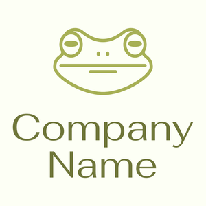 Frog Head logo on a Ivory background - Animales & Animales de compañía