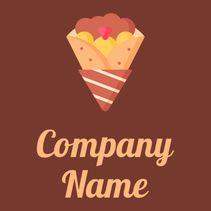 Crepe logo on a Mocha background - Nourriture & Boisson
