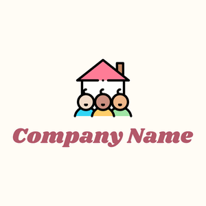Orphanage logo on a Floral White background - Crianças & Cuidados