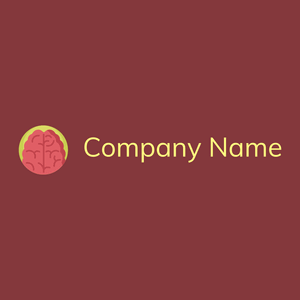 Brain logo on a Tall Poppy background - Medicina & Farmacia