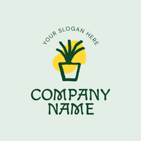 Potted Plant Logo - Landscaping
