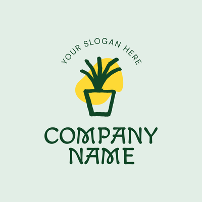 Logo de planta en maceta - Paisage Logotipo