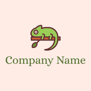 Persian Plum Chameleon on a Misty Rose background - Animaux & Animaux de compagnie