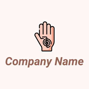 Hand Reiki logo on a Snow background - Abstract