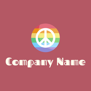 Peace logo on a Blush background - Abstrato