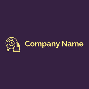 Disc jockey logo on a Violent Violet background - Divertissement & Arts
