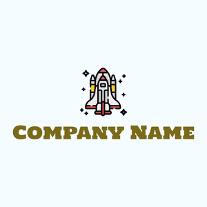 Space shuttle logo on a Alice Blue background - Abstrato