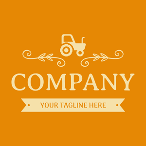 Tractor logo for orange agriculture - Agriculture