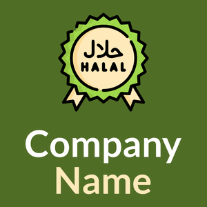Halal logo on a Green Leaf background - Comida & Bebida