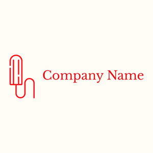 Tampon logo on a Floral White background - Abstrait
