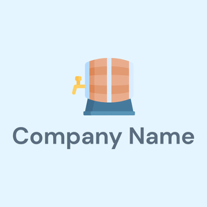 Wine barrel on a Alice Blue background - Landwirtschaft