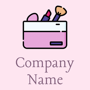 Makeup logo on a Lavender Blush background - Moda & Bellezza