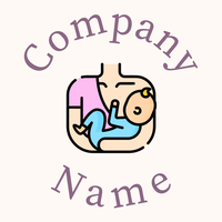 Breastfeeding logo on a Seashell background - Kinderen & Kinderopvang