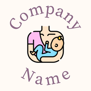 Breastfeeding logo on a Seashell background - Niños & Guardería