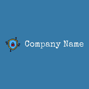 Encrypted logo on a Lochmara background - Internet