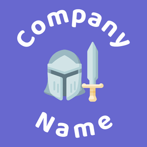 Warrior logo on a Slate Blue background - Abstrato