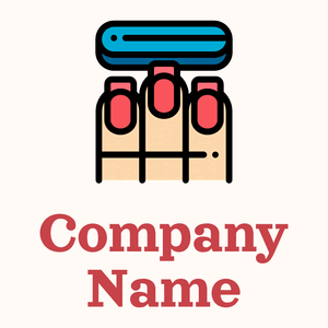 Manicure logo on a Seashell background - Moda & Belleza
