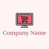 Online shop logo on a Snow background - Vendita al dettaglio