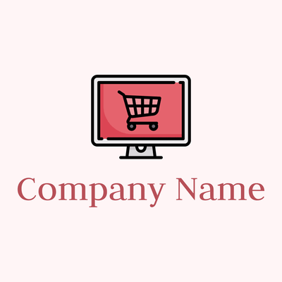 Online shop logo on a Snow background - Technology