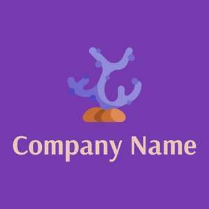 Coral reef logo on a Royal Purple background - Abstract