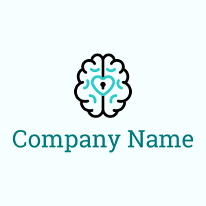 Brain logo on a Azure background - Medical & Farmacia