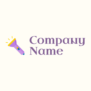 Purple Flashlight logo on a Floral White background - Construction & Outils