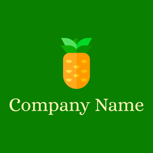 Pineapple logo on a Green background - Essen & Trinken