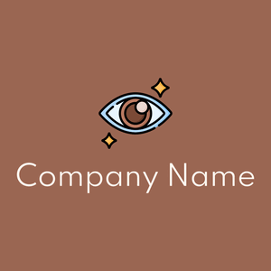 Eye care logo on a Dark Tan background - Hospital & Farmácia