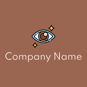 Eye care logo on a Dark Tan background - Medical & Farmacia