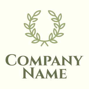 Laurel wreath logo on a pale background - Abstracto