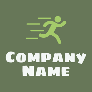 Runer silhouette running fast logo on a Axolotl background - Deportes