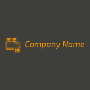 Calendar logo on a grey background - Abstrait