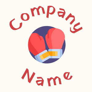 Tomato Boxing glove on a Floral White background - Sport