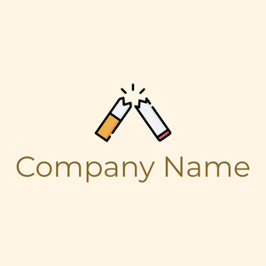 Quit smoking logo on a Floral White background - Abstrait