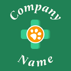 Veterinarian logo on a Salem background - Animales & Animales de compañía