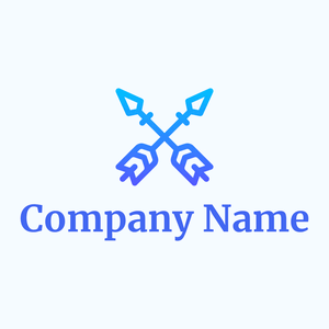 Neon Blue Arrow on a Alice Blue background - Sport
