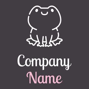 Frog logo on a Fuscous Grey background - Animali & Cuccioli