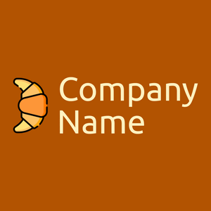 Croissant logo on a Tenne (Tawny) background - Cibo & Bevande