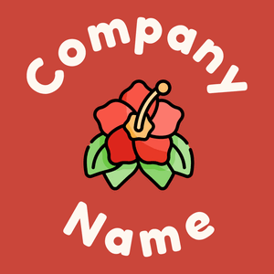 Hibiscus logo on a Grenadier background - Floral