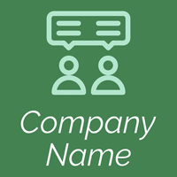 Communication logo on a green background - Handel & Beratung