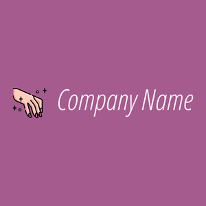 Manicure logo on a Violet Blue background - Construction & Outils
