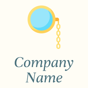 Gold Monocle on a Floral White background - Abstrait