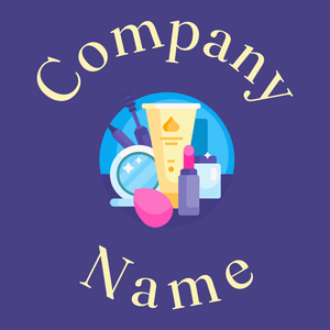 Cosmetics logo on a Dark Slate Blue background - Mode & Schoonheid