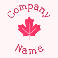 Maple leaf logo on a Lavender Blush background - Floral